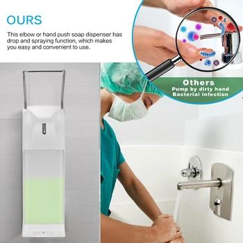 

1000 ml coude pression liquide distributeur de savon mural cuisine savon pompe à savon pour les mains pour cuisine salle de bain