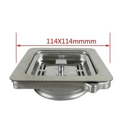 114mm Garbage Disposer Square Drain Converter Accessories Stainless Steel Caliber Adapter