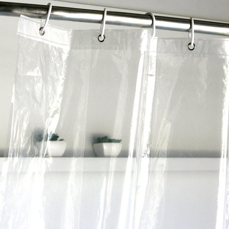 180 см x 180 см пластиковая Водонепроницаемость peva занавеска для душа прозрачная белая прозрачная занавеска для ванной Роскошная занавеска с крючками