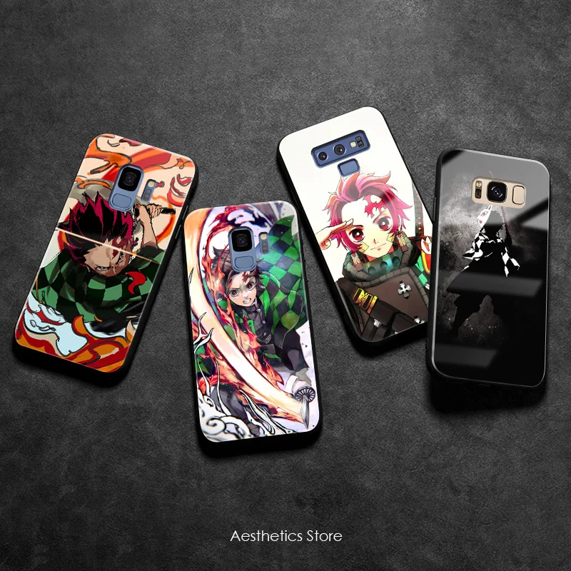 Tanjiro Kamado Kimetsu no Yaiba мягкий силиконовый стеклянный чехол для телефона Samsung Galaxy S8 S9 S10e