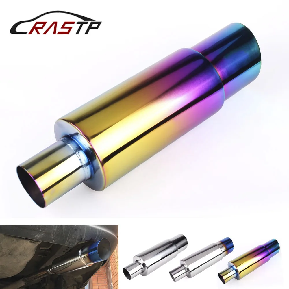 Chrome Hi Power Universal 304 Stainless Steel Exhaust Pipe Racing Muffler Tip Car Exhaust Pipe CR1002