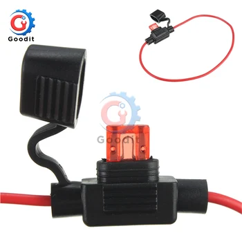 

10PC Waterproof Power Socket Mini Blade Type In Line Fuse Holders with 10A Fuse Car Replacement Fuses Auto Fuseholder with Cover