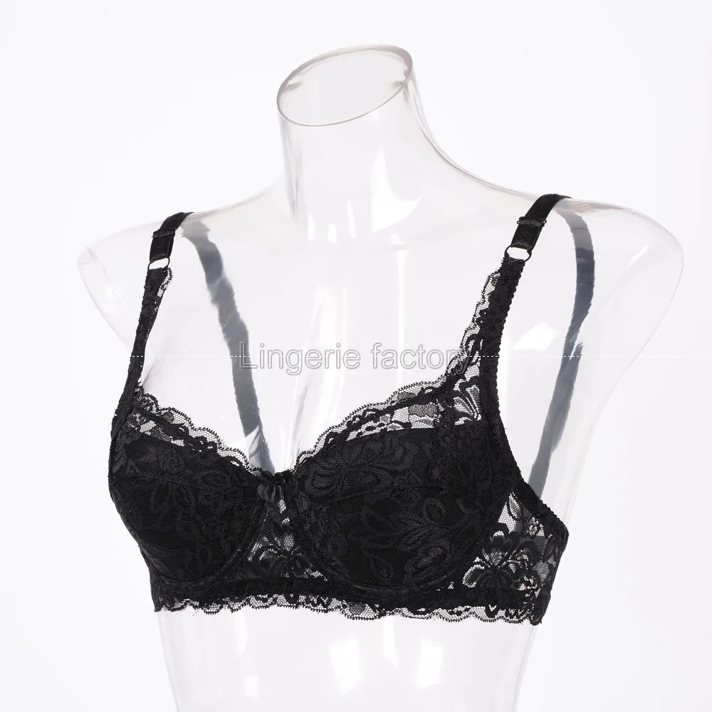 

OEM Women Sexy Underwire Padded Up Embroidery Lace Bra 32 34 36 38 40 B C D Cup Brassiere Bras