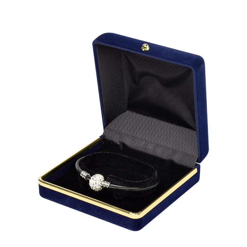 Recommended Velvet Curved Bracelet Display Box Ring Pendant Necklace Packaging Gift Golden Button Decoration Built-in Card Slot | Украшения