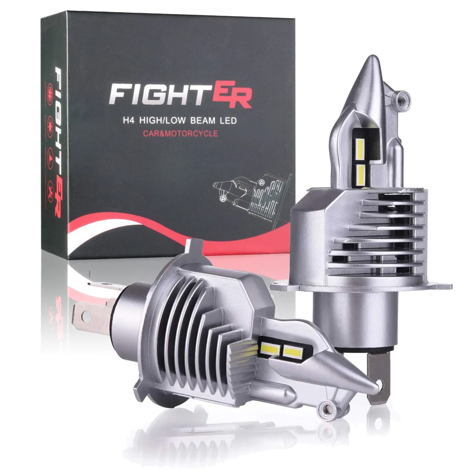 H4 9003 HB2 LED headlight bulbs 12V 24V 80W 16000LM diode lamps for cars high beam dipped auto grade chips | Автомобили и
