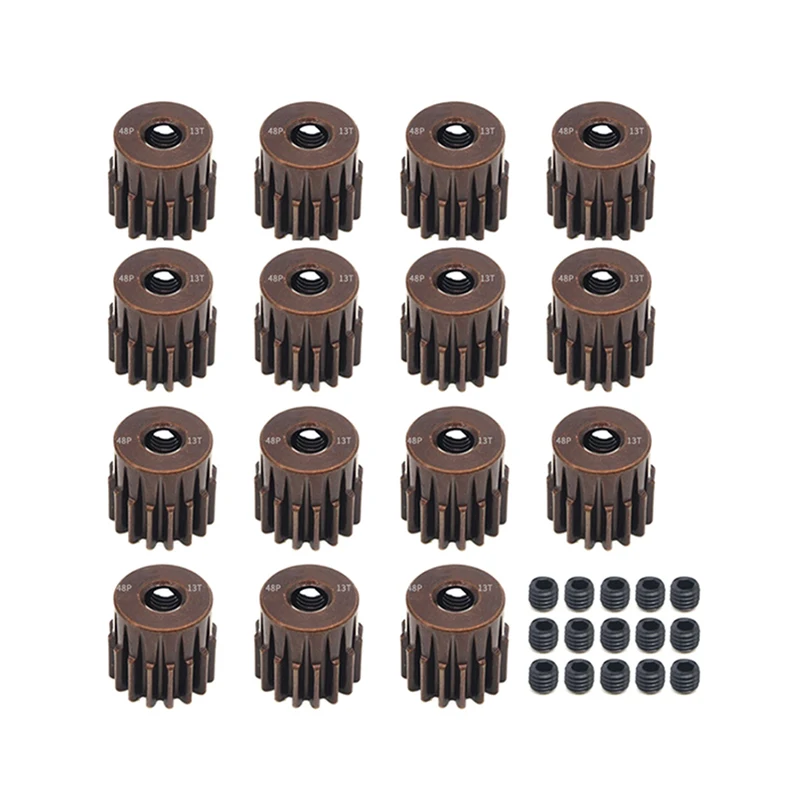 

15PCS/lot SURPASS HOBBY 48DP 3.175mm 13T-35T Metal Pinion Motor Gear Set for 1/10 RC Car Truck Spare Parts