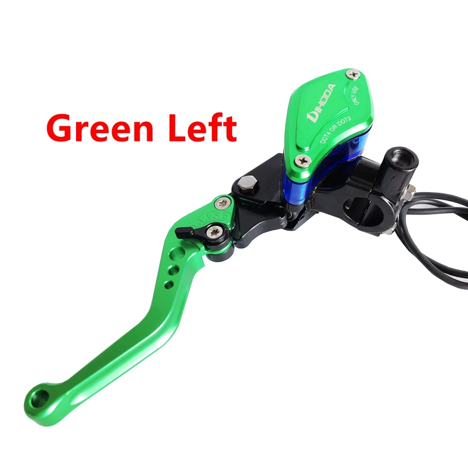 Green Left 1 шт. мотоцикл 22 мм 7/8 ''рычаг гидравлического сцепления тормозной насос Главный цилиндр для Yamaha Kawasaki Suzuki Honda - Цвет: Green Left