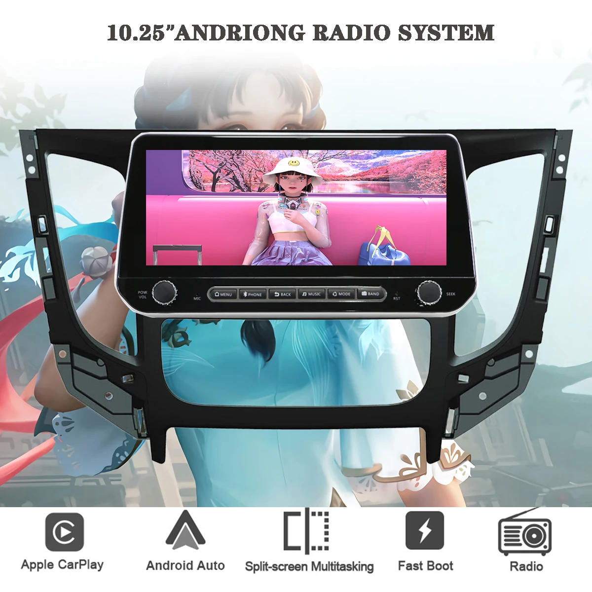 Octa Core Android 13 8G + 256G Navigazione Gps Per Auto Autoradio Multimedia Dvd Audio Video Player Hu Per Mitsubishi Triton L200 2015 +