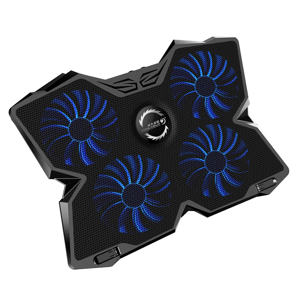 

Laptop Cooling Pad Gaming Cooler USB Cooling Fan for Notebook 13.3 14.1 15.6 inches Super 4 Fans Noise Cancelling