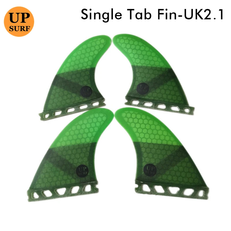 Surfboard 4 Fins Single Tabs Fins UK2.1 Surf Quad Honeycomb Fiber Quilhas UPSURF FUTURE Surfing 4 fin Set
