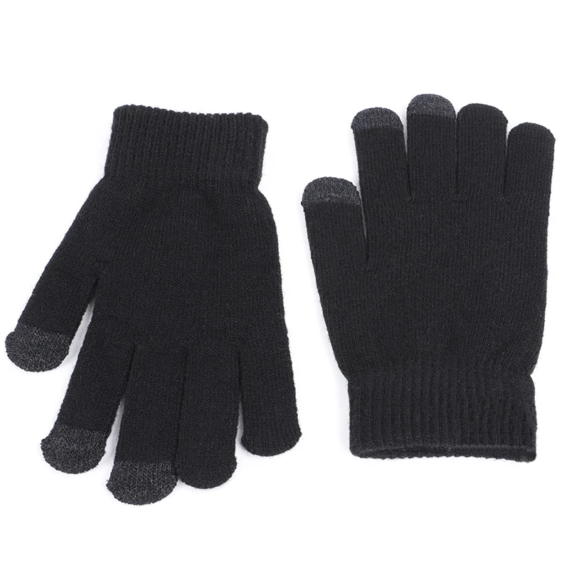 Перчатки для женщин/мужчин, Зимние перчатки для женщин и мужчин, унисекс вязаная теплая рукавица, перчатки для разговоров и сенсорных экранов, коврик для мобильного телефона