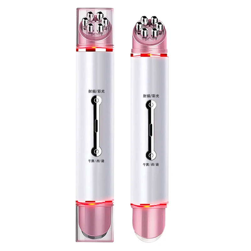 

2 in 1 Facial Eye Massager Electric 45â„ƒ RF EMS LED Light Vibration Massage Rejuvenation Face Lifting Anti-wrinkle Skin Care Tool