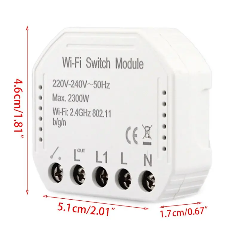 Wi-Fi светильник переключатель DIY выключатель модуль Smart Life дистанционное управление для Alexa Google 448A