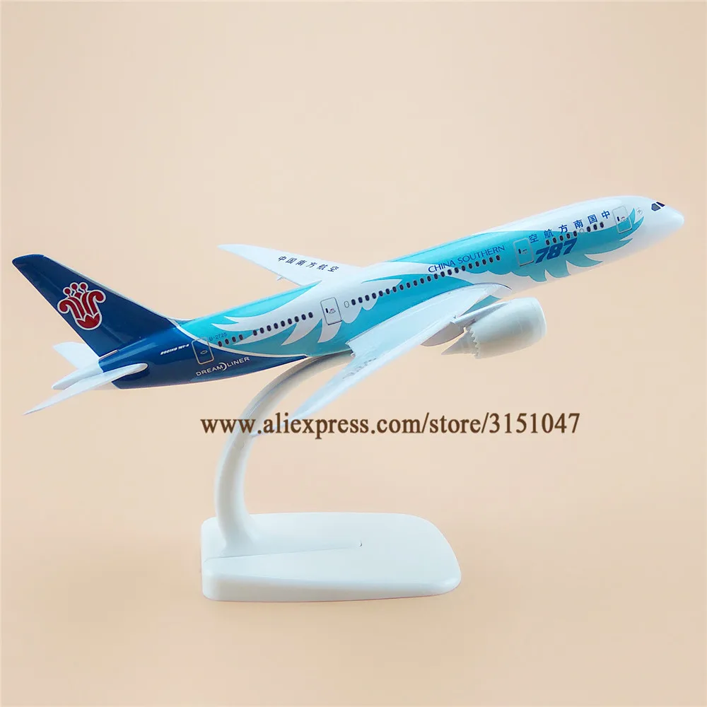 20 см модель самолета Air China Southern B787 Boeing 787 Airways Airlines из металлического сплава литье