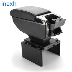 Reposabrazos Universal central para coche, caja de almacenamiento de accesorios para coche, piezas de modificación con LED USB, modelo Universal