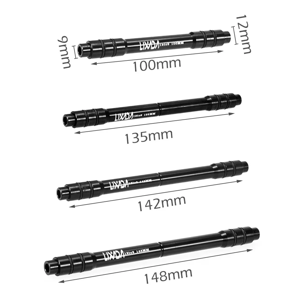 Lixada QR 어댑터 MTB 자전거 스루 액슬 허브 퀵 릴리스 자전거 프론트 휠 허브 어댑터, 15mm, 12mm  9mm, 100mm, 135mm, 142mm, 148mm