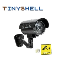 Dummy Waterproof Security CCTV Surveillance Camera Fake Camera With Flashing Red Led Light Outdoor Indoor 100 pieces waterproof security camera sticker warning decal signs for cctv surveillance fake camera and dummy camera