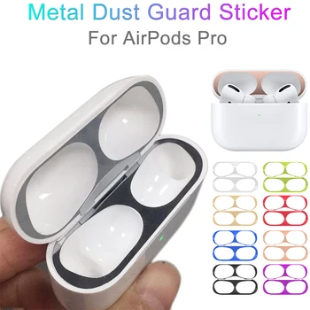 

Electroplate Dust-proof Sticker For Airpods Pro Metal Protective Cover Film Iron Shavings Dust Guard Sticker For AirPods Pro 3