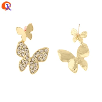 

Cordial Design 50Pcs 17*24MM Jewelry Accessories/Rhinestone Earrings Stud/Butterfly Shape/Earring Findings/Hand Made/DIY Making