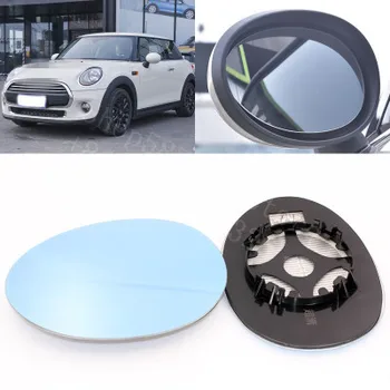 

For BMW MiNi JCW COUNTRYMAN 2014-2020 Car Side View Door 2Pcs Wide-angle Rearview Mirror Blue Glass With Base Heated LED Light