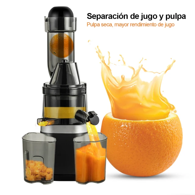 800 W Extractor de Zumo Profesional, MOKEKA Centrífuga Frutas y Verduras, 2  Velocidades, Limpieza Fácil, Acero Inoxidable, Base Anti-Scivuelo