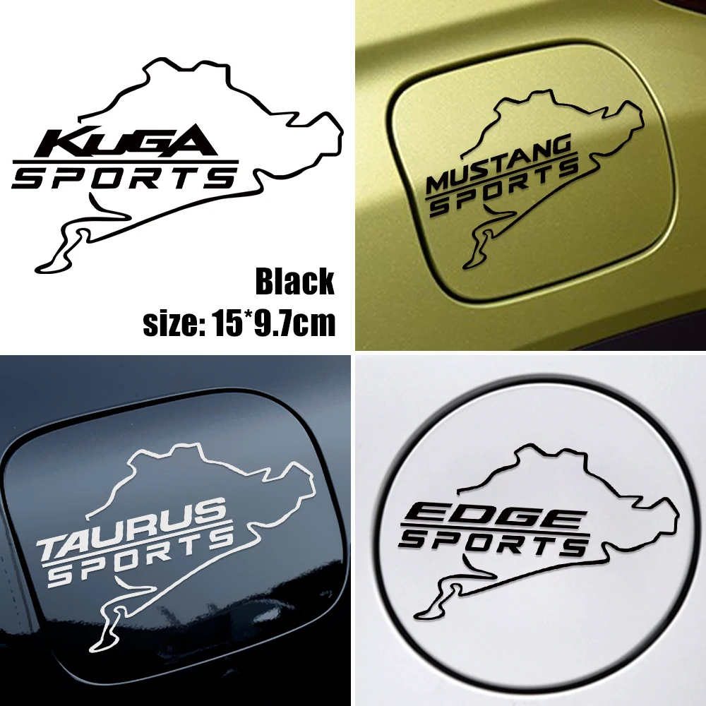 Car Fuel Tank Cap Decal Auto Logo Styling Sticker For Ford Fiesta Fusion Explorer Escape Shelby Kuga Mustang Ecosport TAURUS | Автомобили