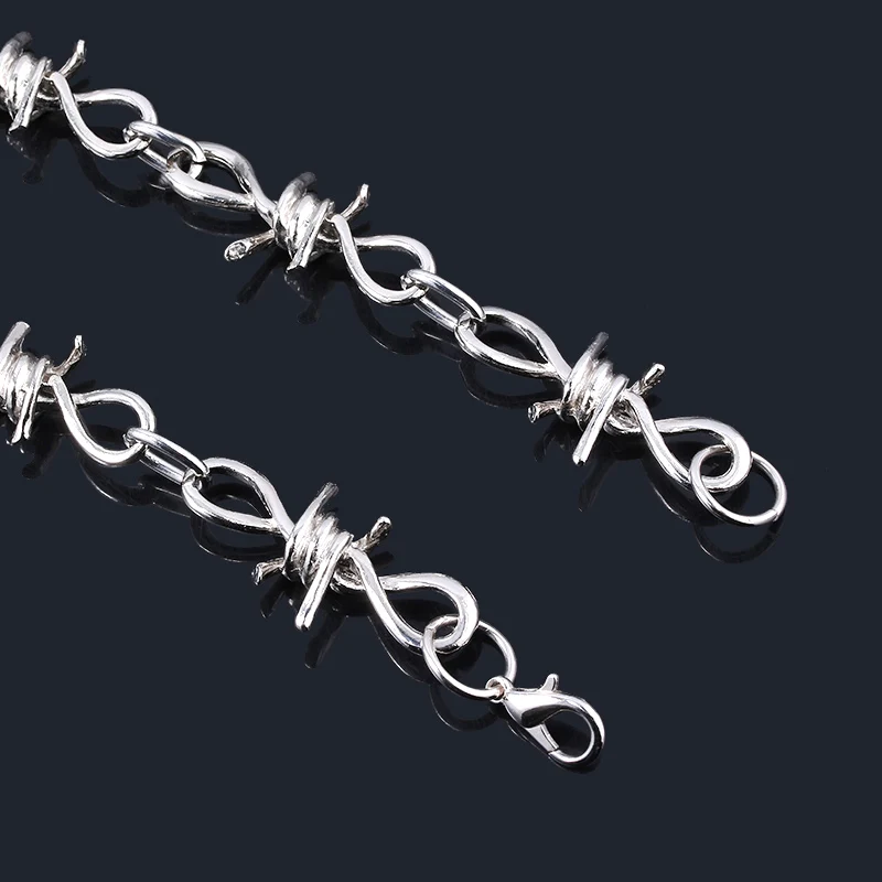 Панк индивидуальная цепочка с шипами ожерелье крутая подвеска лезвием бритвы