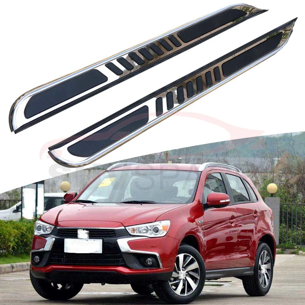 Боковой Шаг подходит для Mitsubishi Outlander Sport 2010- Беговая плата nerf bar 2 шт. Левая Правая алюминиевая боковая ступенчатая боковая педаль