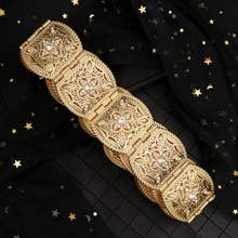 Королевское свадебное платье пояс с цельным золотым покрытием Кристалл тела живота цепи Регулируемая длина марокканский шик кафтан ремни