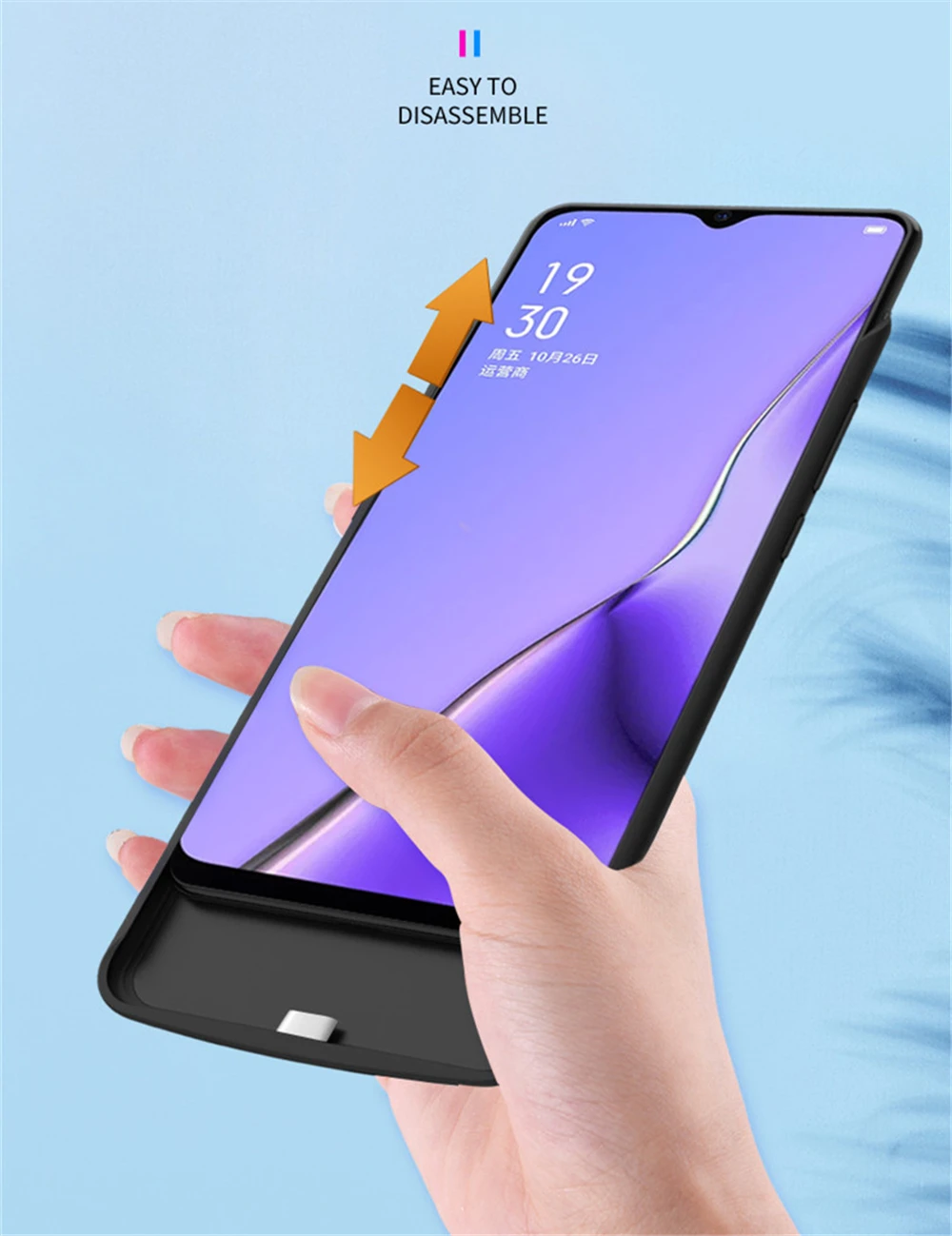Чехол s для внешнего аккумулятора OPPO A11X, чехол для зарядки 6500 мА/ч, чехол для зарядного устройства OPPO a11, портативный внешний аккумулятор, чехол для аккумулятора