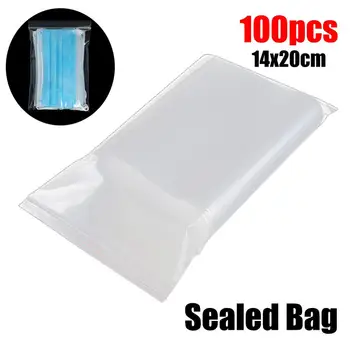 

100pcs/pack Small Zip Lock Plastic Bags Reclosable Transparent Bag Shoe Bag Vacuum Storage Bag Poly Clear Bags Thickness 0.08mm