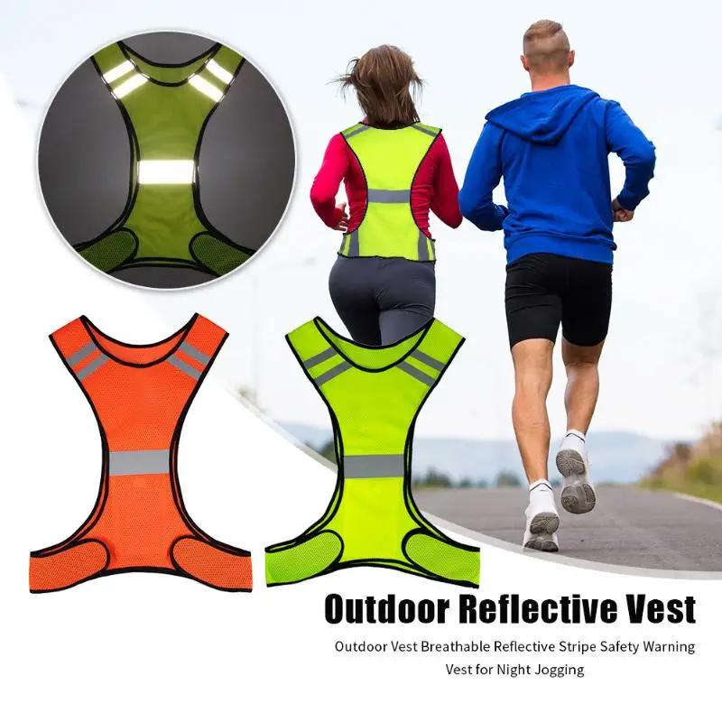 

Highlight Reflection Practical Safety Warning Vests with 2 Pockets for Outdoor Night Sports Jogging Running Bicycle