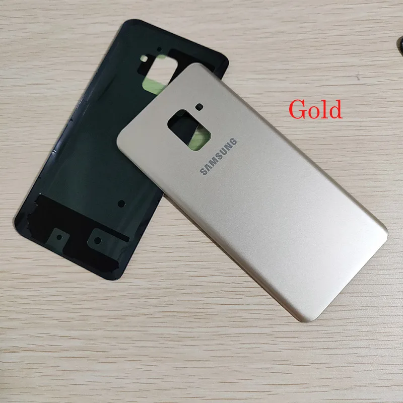 samsung Galaxy A8, A530, задняя крышка, чехол для батареи, для samsung A8, A530F, стекло, задняя крышка корпуса, замена - Цвет: Gold