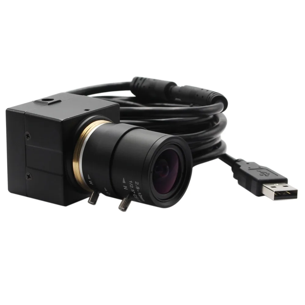 VGA 640*480 CMOS OV7725 usb веб-камера 2,8-12 мм ручной зум варифокус объектив мини коробка CCTV Видеокамера