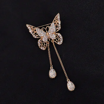 

New Korean Luxury Crystal Butterfly Brooch