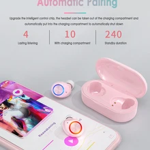 TWS беспроводные наушники, Bluetooth наушники 5,0, сенсорное управление, наушники с микрофонами, гарнитура, шумоподавление, Hi-Fi стерео TW60