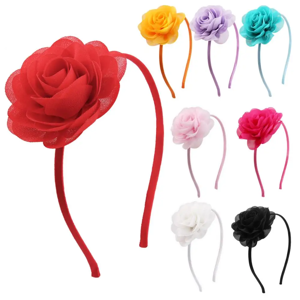 

2019 New Girls Headband Children Multicolor Flower Hair Band Family Art Birthday Party Decoration Headband Hair Accessories