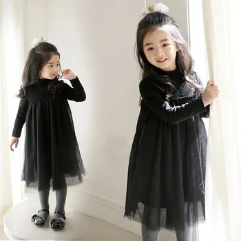 

Girl Dress Winter Teenage Kids Dresses For Girls Autumn Black Kids Clothing Christmas Dress Girl Velvet Warm Children Clothes