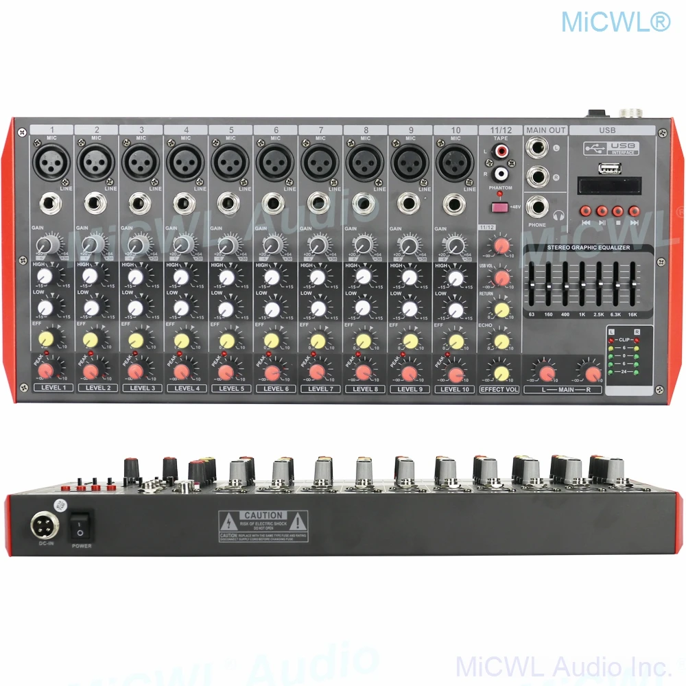 MG12 12 Channel Professional Mixer DJ Audio