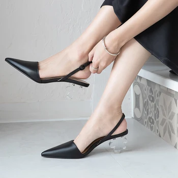 

2020 Women Sexy Genuine Leather Shoes Woman Pumps Fashion poined Toe Party Wedding Shoes Female Sexy Pumps New Shoes