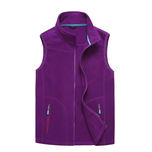 Модный женский жилет, весна осень. Водонепроницаемый, мягкая, теплый, спортивны жилет - Цвет: Purple