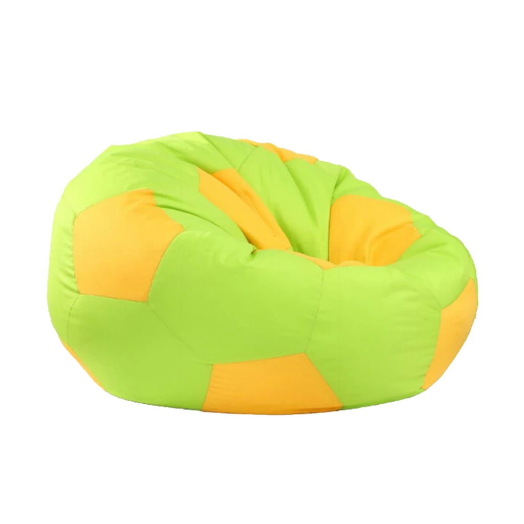 Waterproof Oxford Bean Bag Cover Sofa Slipcover, Stuffed Animal Organizer Storage or Sack for Kids Toys, Football Prints