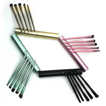 

5 Pcs Professional Eye Makeup Brushes Travel Portable Mini Eye Makeup Brushes Set With Brush Bucket TSLM1