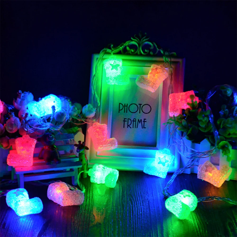 

BRELONG 30LED Christmas Light String Christmas Boots Interior String Light EU Warm White / Multicolor