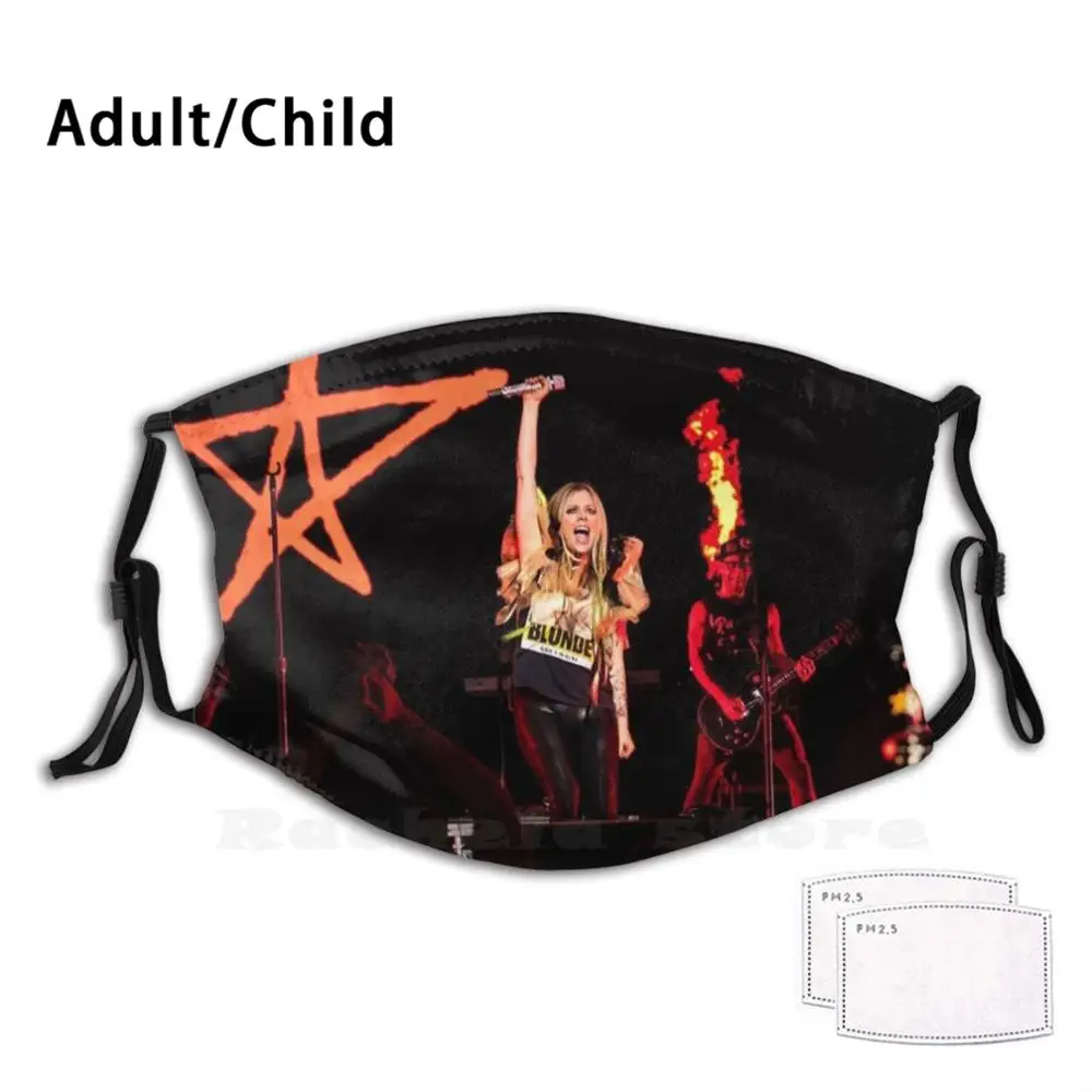 

Avril Lavigne Mask Print Washable Filter Funny Mouth Avril Lavigne