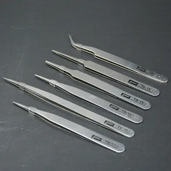 

4 Types Optional Eyelash Extension Tweezers Non-magnetic Stainless Steel Pincet False Eyelash Tweezers 3D Precision Tweezers