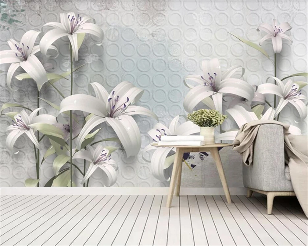 wall papers home decor Custom beautiful jewelry flowers modern light luxury TV sofa background 3D bedroom wallpaper mural behang