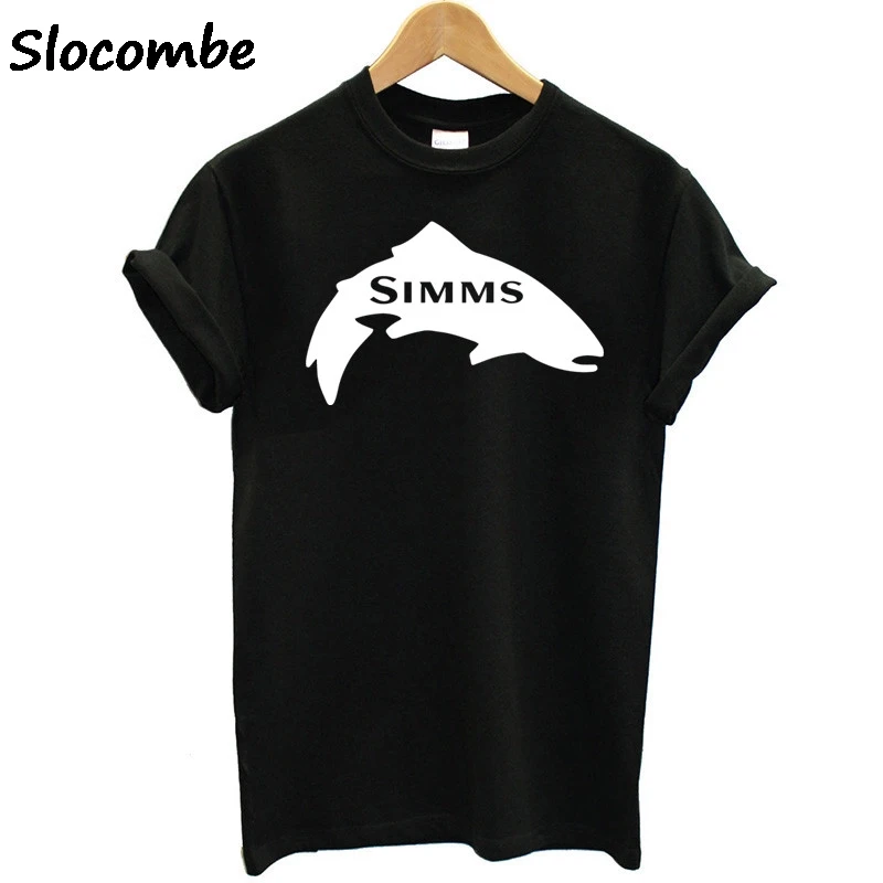 

2018 New Women Simms Fly Fishing Sipping T Shirt Cobalt Blue - Choose Remington Logo Print T Shirt Women 100% Cotton T-shirt
