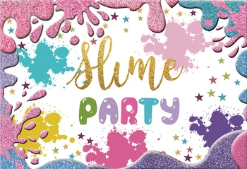 

HUAYI Slime Party Photography Backdrop Photo Background Vinyl Photo Booth for Home Party Decor Supplies W-3367