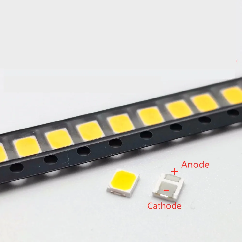 100 шт. SMD СВЕТОДИОДНЫЙ 2835 белый Чип 0 5 Вт 3 6 В мА 50 55 лм сверхъяркое поверхностное